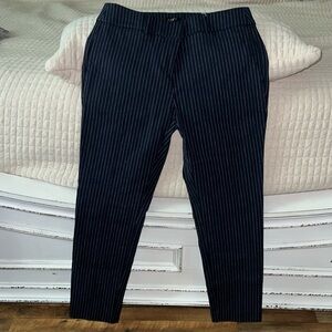 Navy Blue Pinstripe Dress Pants
